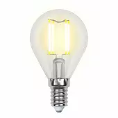 Лампа светодиодная (UL-00002201) E14 6W 3000K прозрачная LED-G45-6W/WW/E14/CL GLA01TR