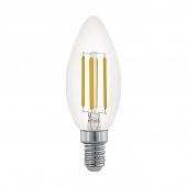 Лампа светодиодная филаментная диммируемая E14 3,5W 2700К прозрачная 11704