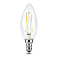 Лампа светодиодная филаментная Gauss E14 5W 2700К прозрачная 103801105