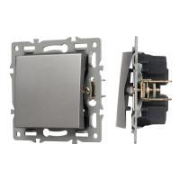 Механизм выключателя одноклавишный перекрёстный SWT-MKX1-PL-GR (250V, 16A) Arlight 043720