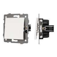 Механизм выключателя одноклавишный проходной SWT-MKP1-PL-WH-V (250V, 10A) Arlight 049871