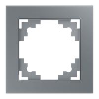 Рамка 1-постовая Stekker Катрин серебро GFR00-7001-03 39531