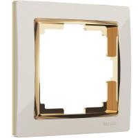 Рамка на 1 пост Werkel Snabb слоновая кость/золото W0011932 4690389160691