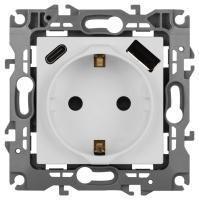 Розетка ЭРА Серия 12 12-4108-01М 2P+E 16A-250В со шторками с USB type-A+C 5В-3А белый матовый Б0067711