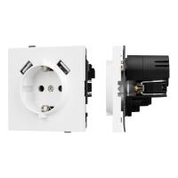 Механизм розетки с USB зарядкой SCT-TENDO-MUAA-PL-WH (230V, 16A) Arlight 054082