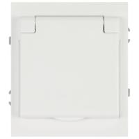 Розетка ЭРА Arktik 16-2103-08 с заземлением 2P+E Schuko со шторками с крышкой 16А-250В белый матовый Б0070441