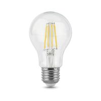 Лампа светодиодная филаментная Gauss E27 8W 4100К прозрачная 102802208
