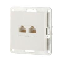 Розетка компьютерная 2хRJ-45 LK Studio LK80 кат.5е белый 846204-1