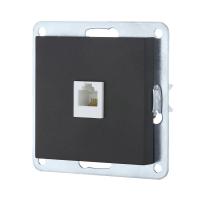 Розетка телефонная RJ-12 LK Studio LK80 черный бархат 845508-1