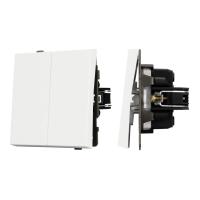 Механизм выключателя двухклавишный проходной SWT-TENDO-MKP2-SFPL-WH (230V, 10A) Arlight 054556