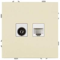 Розетка ЭРА Galaxy 15-3110-02 комбинированная RJ45+TV IP20 слоновая кость Б0070778