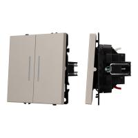 Механизм выключателя двухклавишный проходной LED SWT-NOBE-MKP2-SFPL-L-CA (230V, 10A) Arlight 059421
