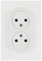 Розетка ЭРА Arktik 16-2107-01 без заземления двойная 2X2P 16А-250В белый Б0071681