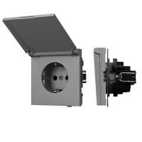 Механизм розетки влагозащищённый SCT-TENDO-MCP-PL-GR (230V, 16A) Arlight 054092
