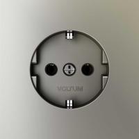 Розетка встраиваемая Voltum S70 с заземлением 16А, (шелк) VLS040104