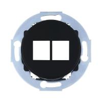 Накладка розетки компьютерной LK Studio Vintage Classic, Vintage Quadro на 2 входа черный 886208-0