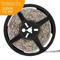 Светодиодная лента Gauss 14,4W/m 60LED/m 5050SMD теплый белый 5M 355000114