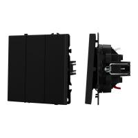 Механизм выключателя трехклавишный непроходной SWT-NOBE-MK03-SFPL-BK (230V, 10A) Arlight 061796