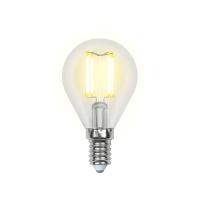 Лампа светодиодная филаментная Uniel E14 5W 4000K LED-G45-5W/NW/E14/CL/DIM GLA01TR UL-00002870