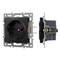 Механизм электрической розетки SCT-MEU1-PL-BK (250V, 16A) Arlight 043731