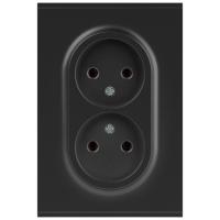 Розетка ЭРА Arktik 16-2107-05 без заземления двойная 2X2P 16А-250В антрацит Б0071685