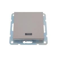 Переключатель одноклавишный LK Studio LK80 c подсветкой шампань 840406-1