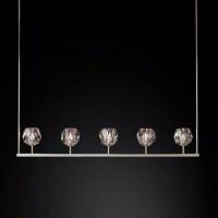 Подвесная люстра Imperium Loft Rh Boule De Cristal Linear Chandelier 5 Nickel 240205-22
