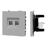 Механизм сдвоенной телефонной розетки SCT-NOBE-MTL2-SFPL-IS (RJ-11, 4C) Arlight 061890