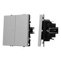 Механизм выключателя двухклавишный проходной SWT-NOBE-MKP2-SFPL-IS (230V, 10A) Arlight 059423