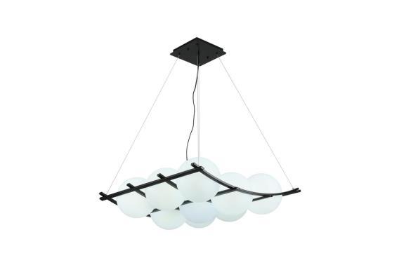 Люстра подвесная Alfa Light F3524-10 White+Black E27*9