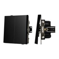 Механизм выключателя двухклавишный непроходной SWT-TENDO-MK02-PL-BK (230V, 10A) Arlight 054059