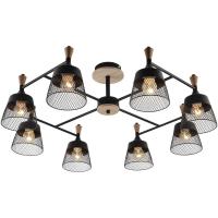 Потолочная люстра Reluce 01492-0.3-08 BK+WOOD