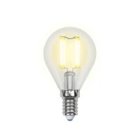 Лампа светодиодная филаментная Uniel E14 7,5W 4000K прозрачная LED-G45-7,5W/NW/E14/CL GLA01TR UL-00003254