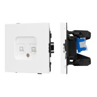 Механизм компьютерной розетки двойной SCT-TENDO-MPC2-PL-WH (RJ-45, CAT6) Arlight 054100
