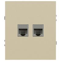 Розетка ЭРА Arktik 16-3108-04 информационная двойная 2XRJ45 шампань Б0070487
