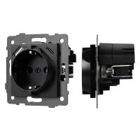 Механизм розетки с USB зарядкой SCT-MUAC-PL-BK-V (250V, 16A) Arlight 049830
