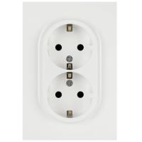 Розетка ЭРА Arktik 16-2105-01 двойная с заземлением 2X2P+E Schuko со шторками 16А-250В белый Б0070454