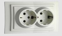 Розетка 2К+З двойная Mono Electric Despina/ Larissa 16A 250V винтовое подключение белый 500-001904-120