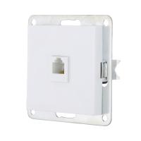 Розетка телефонная RJ-12 LK Studio LK80 белый 845504-1