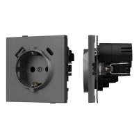Механизм розетки с USB зарядкой SCT-TENDO-MUAC-SFPL-GR (230V, 16A) Arlight 054609