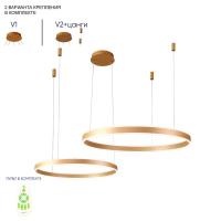 Подвесной светодиодный светильник Crystal Lux MUCHOS SP123W LED  GOLD