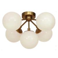 Потолочная люстра Imperium Loft Modo 5 Brass ColorAmp White Glass 343879-22