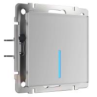 Сенсорный выключатель одноклавишный с функцией Wi-Fi Werkel (Умный дом) серебряный W4510606 a048323