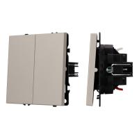 Механизм выключателя двухклавишный проходной SWT-NOBE-MKP2-SFPL-CA (230V, 10A) Arlight 059422