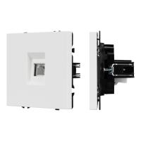 Механизм телефонной розетки SCT-NOBE-MTL1-SFPL-WH (RJ-11, 4C) Arlight 054300
