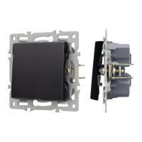 Механизм выключателя одноклавишный перекрёстный SWT-MKX1-PL-BK (250V, 16A) Arlight 043719
