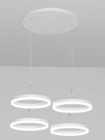 Подвесная светодиодная люстра Elvan LU-155/4R-21W-NH-Wh-R