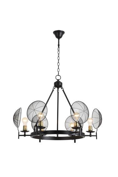 Люстра подвесная Alfa Light F3524-03 Black E27*6(bulb exclude)