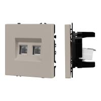 Механизм сдвоенной телефонной розетки SCT-NOBE-MTL2-SFPL-CA (RJ-11, 4C) Arlight 061889