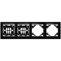 Рамка 4-постовая Stekker Эрна черный PFR00-9004-03 39485